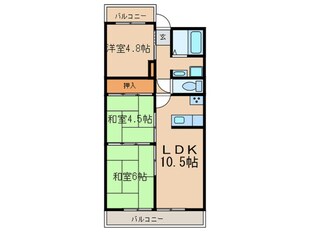 ユニライフ宇治Ⅱ(712)の物件間取画像